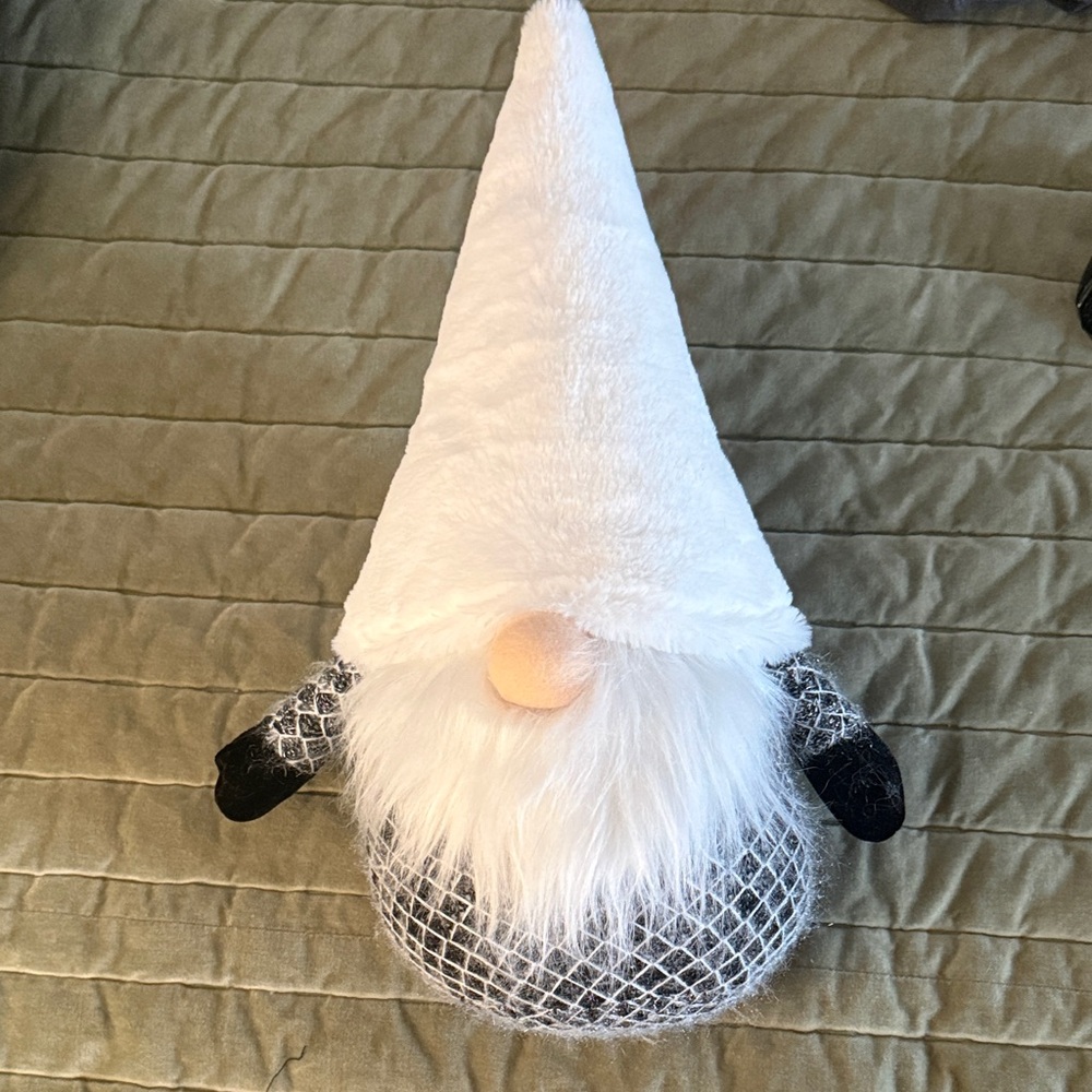 Charming White and Black Gnome Decor